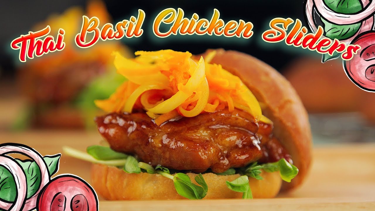 Thai Basil Chicken Sliders